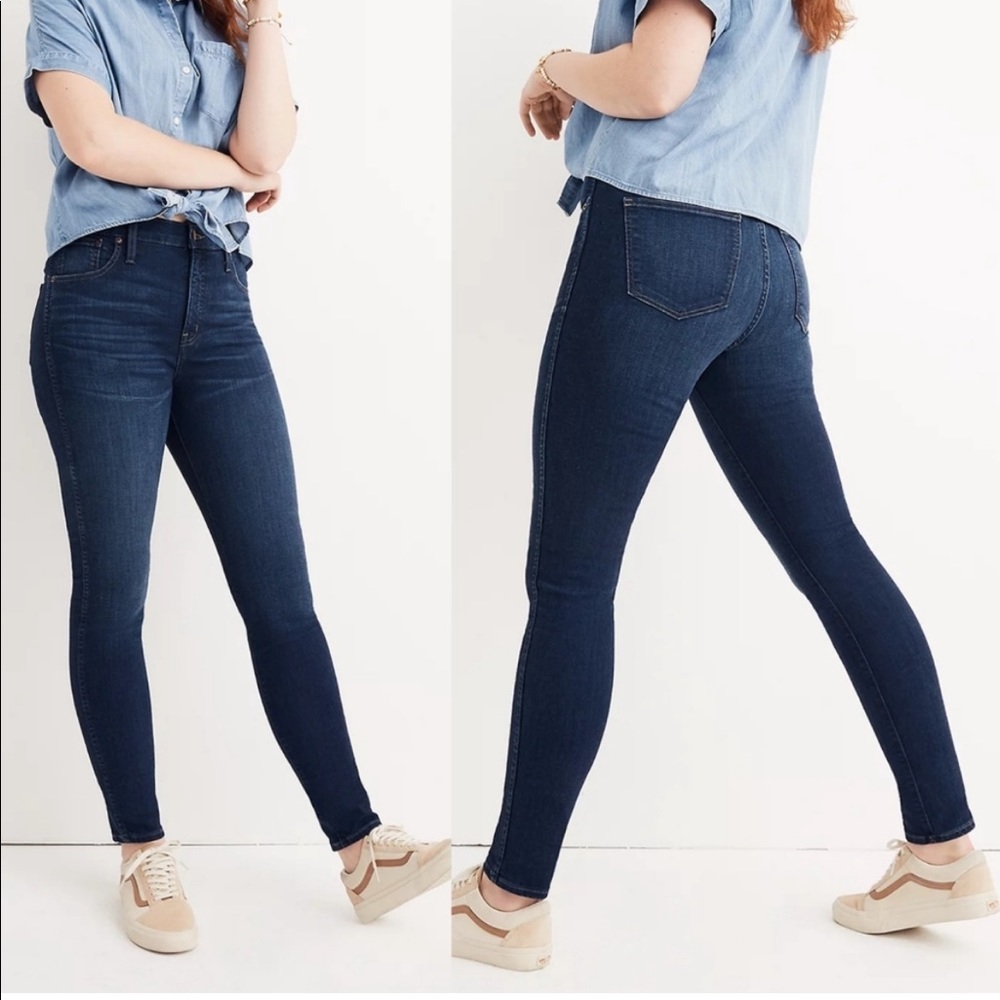 Madewell Women's Skinny Jeans - Dark Blue